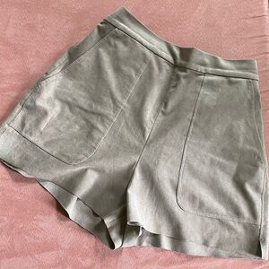 Wilfred Faux Suede tan pocket shorts